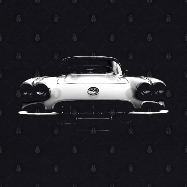 chevrolet corvette, black shirt by hottehue